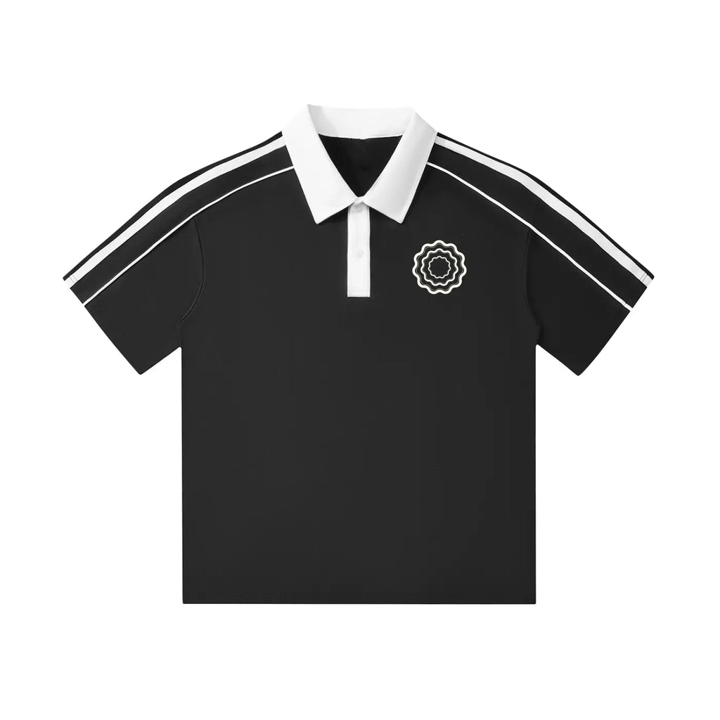 Contrast Collar Short-Sleeve Polo Shirt ODMPOD