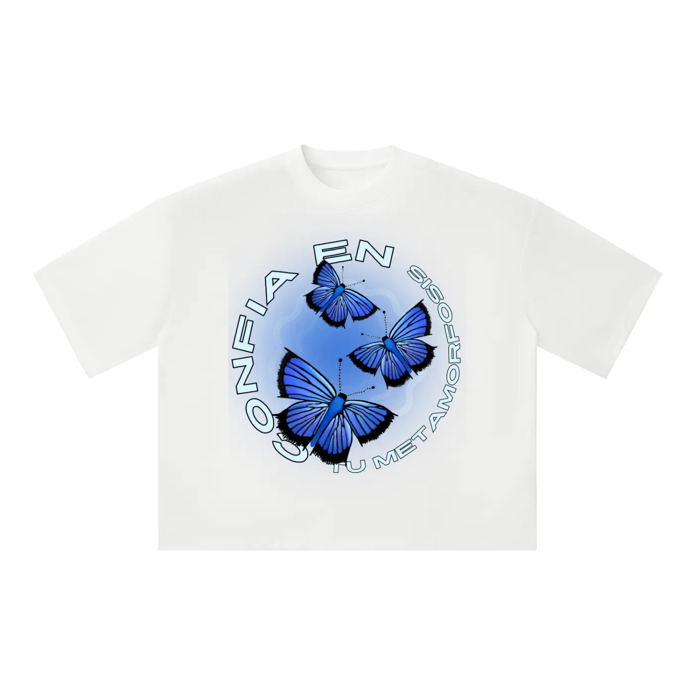 METAMORFOSIS Unisex Boxy Mesh Crewneck T-Shirt