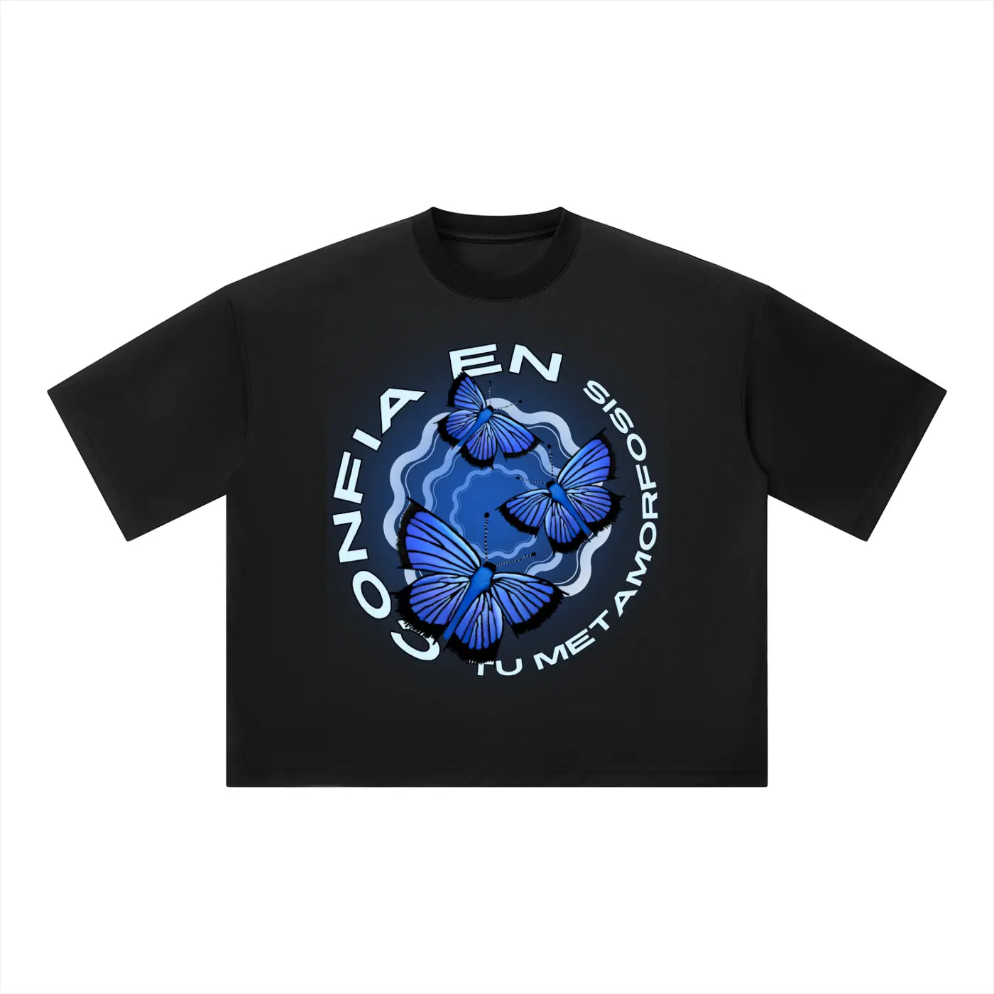 METAMORFOSIS Unisex Boxy Mesh Crewneck T-Shirt