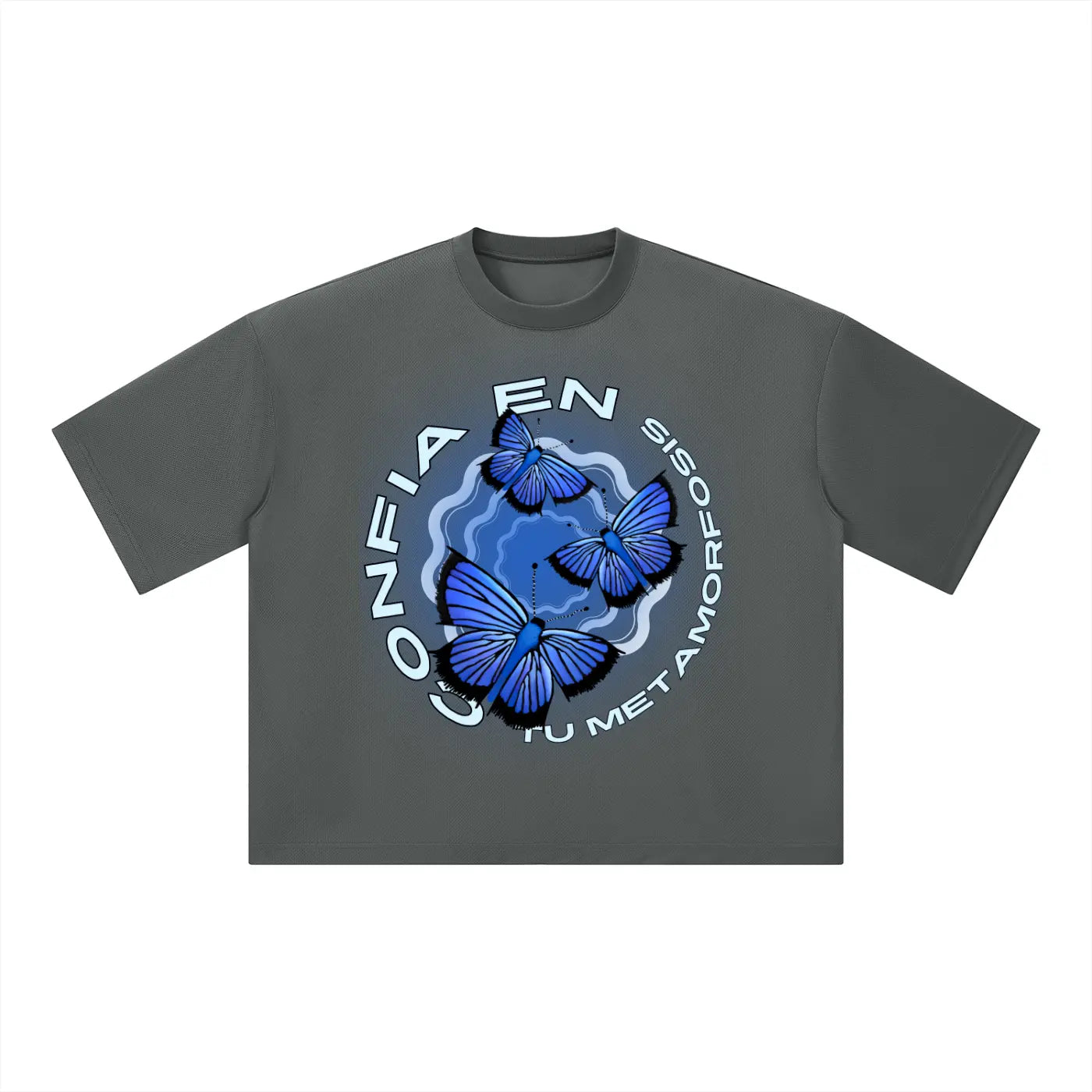 METAMORFOSIS Unisex Boxy Mesh Crewneck T-Shirt
